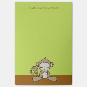 Een aap die naar beneden kijkt Happy Cute & Kawaii Post-it® Notes