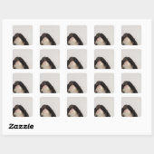 Een aap die zijn ogen bedekt vierkante sticker (Vel)
