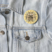 Een aap maakte dat ik het deed ronde button 5,7 cm (In situ)