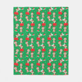Een aap met kerstmis met kerstmis met kerstmis fleece deken (Voorkant)