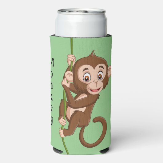 Een aap op een vinnen Design Seltzer Koelbox (Seltzer Achterkant)