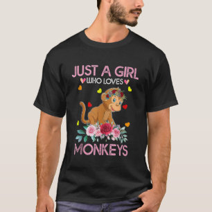 Een aap T-shirt voor vrouwen Kinder een meisje dat