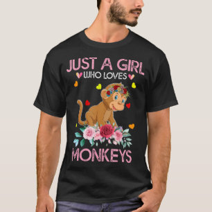 Een aap T-shirt voor vrouwen Kinder een meisje dat