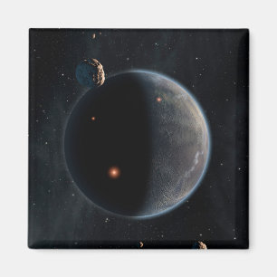 Een aarde-achtige planeet rijk aan koolstof en dro magneet