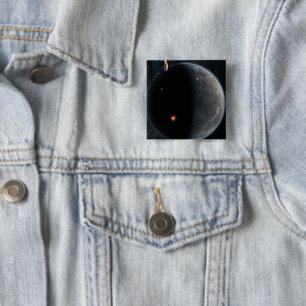 Een aarde-achtige planeet rijk aan koolstof en dro vierkante button 5,1 cm