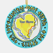 Eén Aarde Keramisch Ornament (Voorkant)