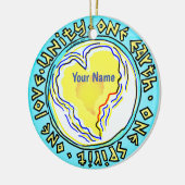 Eén Aarde Keramisch Ornament (Links)