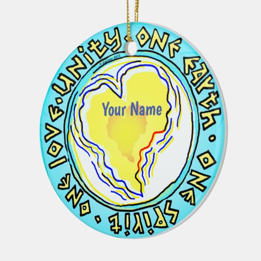 Eén Aarde Keramisch Ornament (Links)