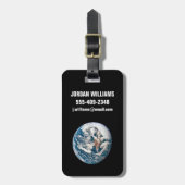 Een aarde van het Apollo 10 ruimteschip. Bagagelabel (Voorkant verticaal)