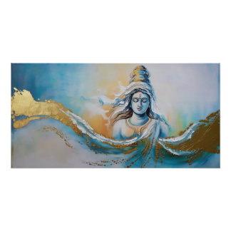 Een Abstract eerbetoon aan de godin Gayathiri Perfect Poster