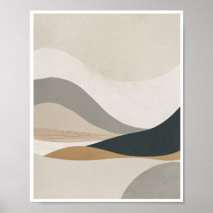 Een abstract kunst muur poster minimalistisch ontw