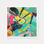 Een Abstract muziekmengsel Servet (Voorkant)