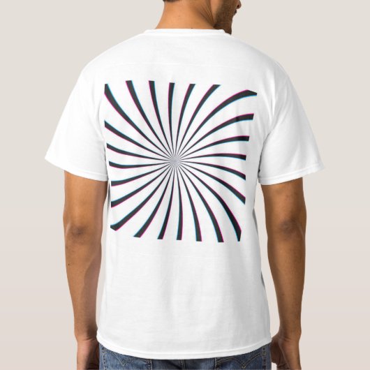 Een abstract psychedelisch spiraal T-shirt (Achterkant)