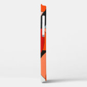 Een abstract schilderij van gekromd zwart, wit en Case-Mate iPhone case (Achterkant / Links)