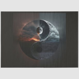 Een Abstract Ying Yang Serieel Ontwerp 4 Tissuepapier