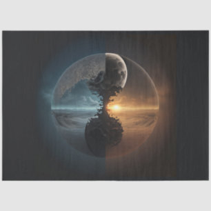 Een Abstract Ying Yang Serieel Ontwerp 5 Tissuepapier
