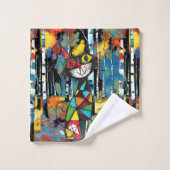 Een Abstracte dag Bad Handdoek (Wasdoekje)