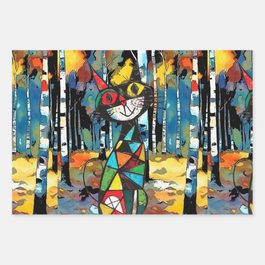 Een Abstracte dag Inpakpapier Vel (Voorkant)