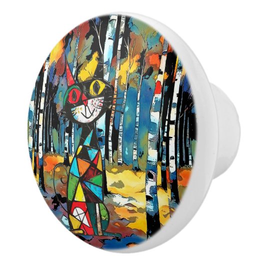 Een Abstracte dag Keramische Knop (Rechts)