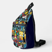 Een Abstracte dag Sling Bag (Rechterhoek)