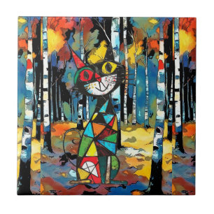 Een Abstracte dag Tegeltje