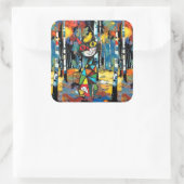 Een Abstracte dag Vierkante Sticker (Tas)