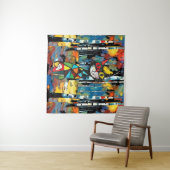 Een Abstracte dag Wandkleed (In Situ (horizontaal))
