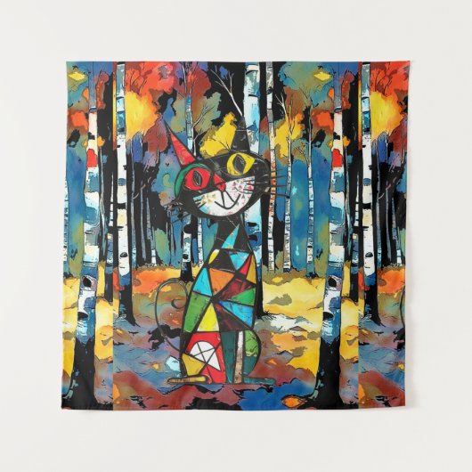 Een Abstracte dag Wandkleed (Voorkant)