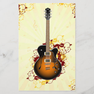 Een Abstracte gitaar Briefpapier
