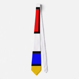 Een abstracte kunstdas in Mondrian-stijl Stropdas