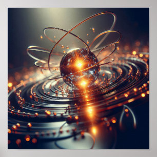 Een abstracte technische achtergrondafbeelding poster