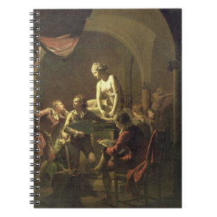 Een Academie bij lamplicht, c.1768-69 (olieverf op Notitieboek