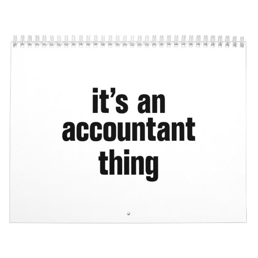 een accountant kalender (Hoes)
