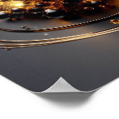 Een achtergrond afbeelding van gloeiende zwarte en poster (Hoek)