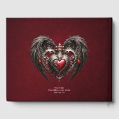 Een adembenemend gotisch hart gastenboek (Achterkant)