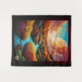 Een adembenemende fantasie landschap AI kunst - Xz Wandkleed (Voorkant (horizontaal))