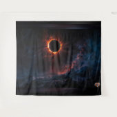 Een adembenemende Solar Eclipse AI Art van Xzendor Wandkleed (Voorkant (horizontaal))