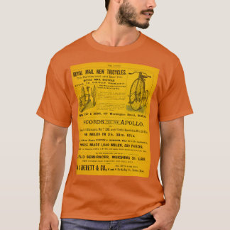 Een  advertentie voor een Royal Mail Tricycle T-shirt
