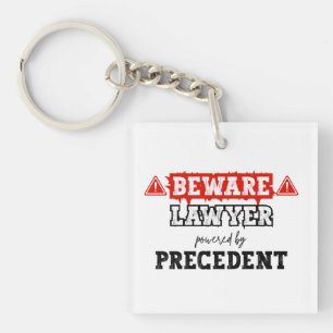 Een advocaat met een precedent   grappige advocaat sleutelhanger