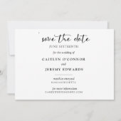 Een Afbeelding Chic Wedding Save the Date Invitati (Achterkant)