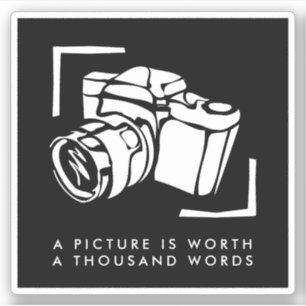 Een afbeelding is duizend woorden fotografie waard sticker