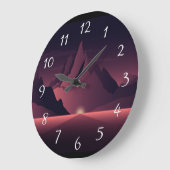 Een afbeelding van de bergzonsondergang grote klok (Hoek)