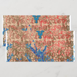 een afbeelding van een blauwe en beige sjaal menu