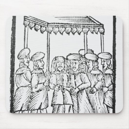 Een afbeelding van een joodse bruiloft muismat (Voorkant)