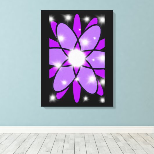 Een afdruk van een tekencanvas canvas afdruk (Insitu (Houten vloer))