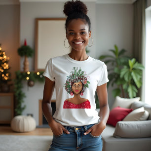Een Afrikaans Amerikaan die alleen maar van Kerstm Tri-Blend Shirt