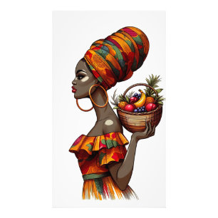 Een Afrikaanse vrouw die sierlijk Poster staat