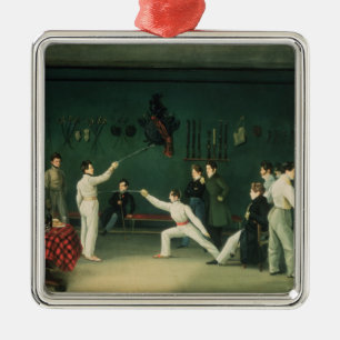 Een afschermingsscène, 1827 metalen ornament
