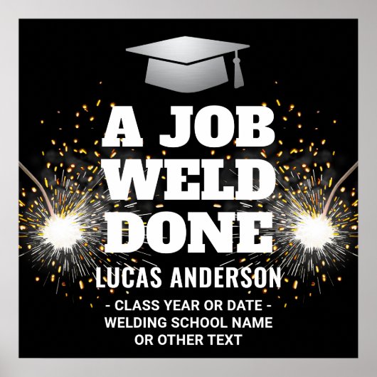 Een Afstuderen met touwstang en reservelassen Poster (Voorkant)