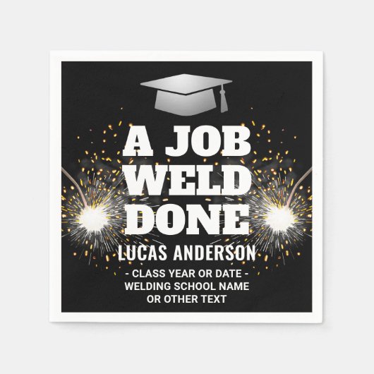 Een Afstuderen met touwstang en reservelassen Servet (Voorkant)